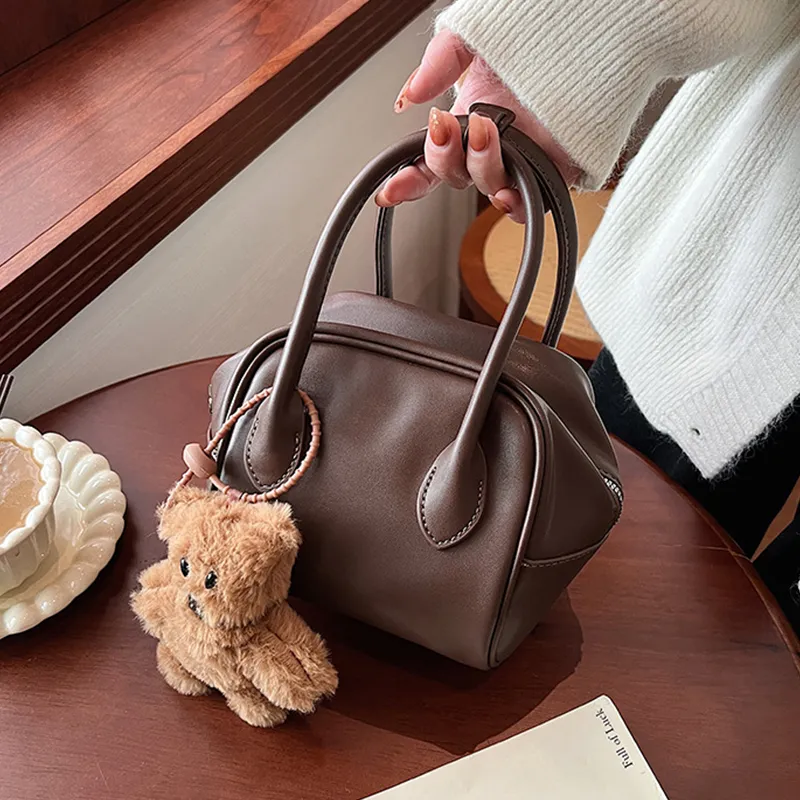 MARKANGARO Synthetic Leather Crossbody Bag Regular Women's Brown/Coffee/Black-9
