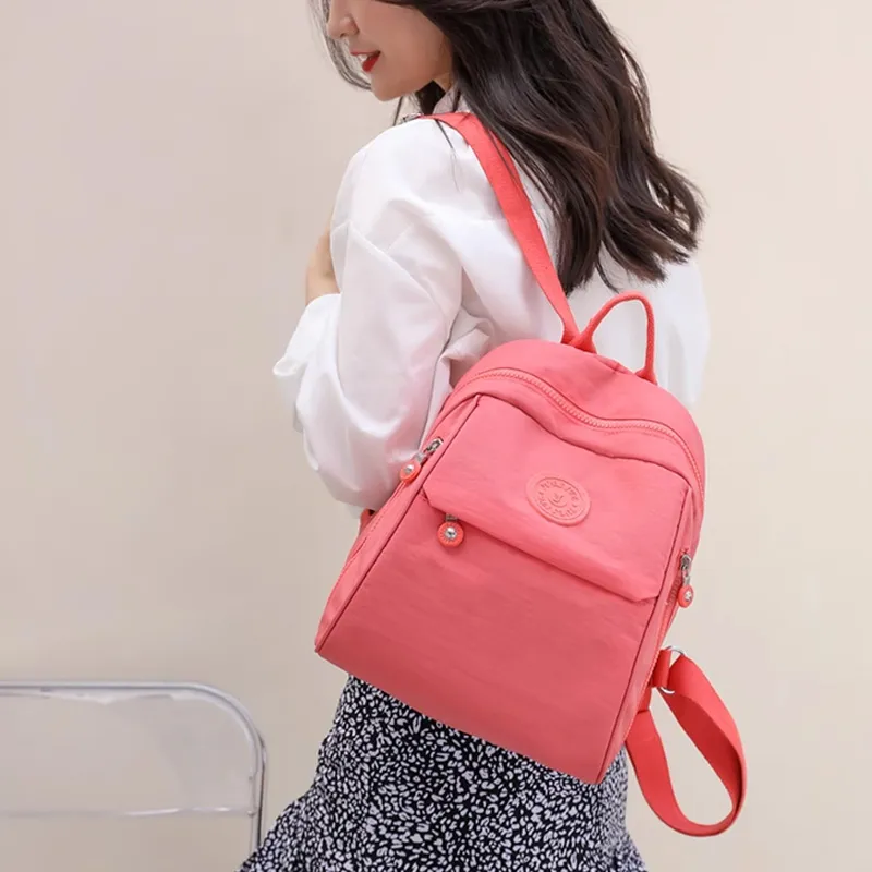 MARKANGARO Fabric Backpack Regular Women's Purple/Black/Watermelon Red/Yellow/Sapphire Blue-12