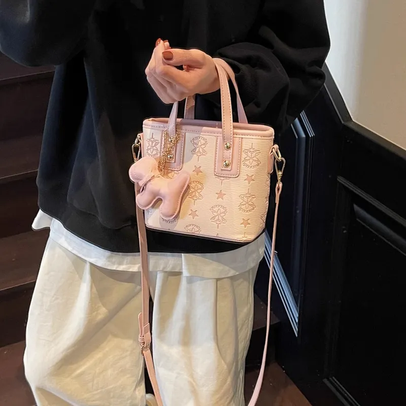 MARKANGARO PU Basket Bag Handbag Regular Women's Ecru-6