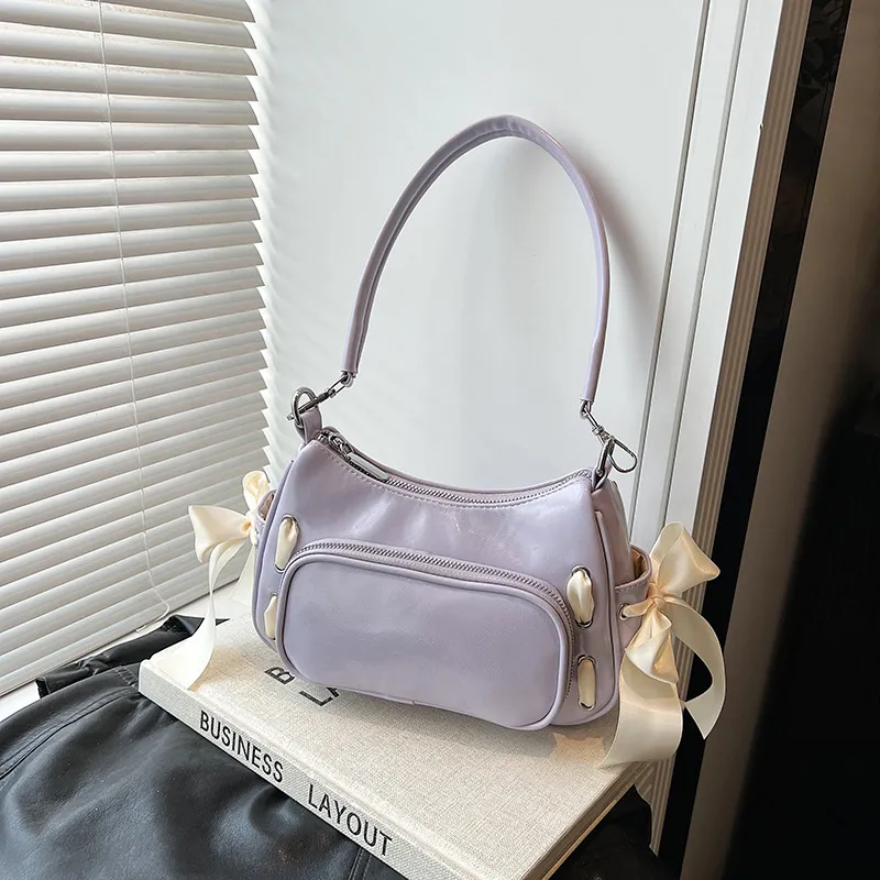 MARKANGARO PU Portable Underarm Shoulder Bag Women's Blue/Purple/Pink/Black/White-9