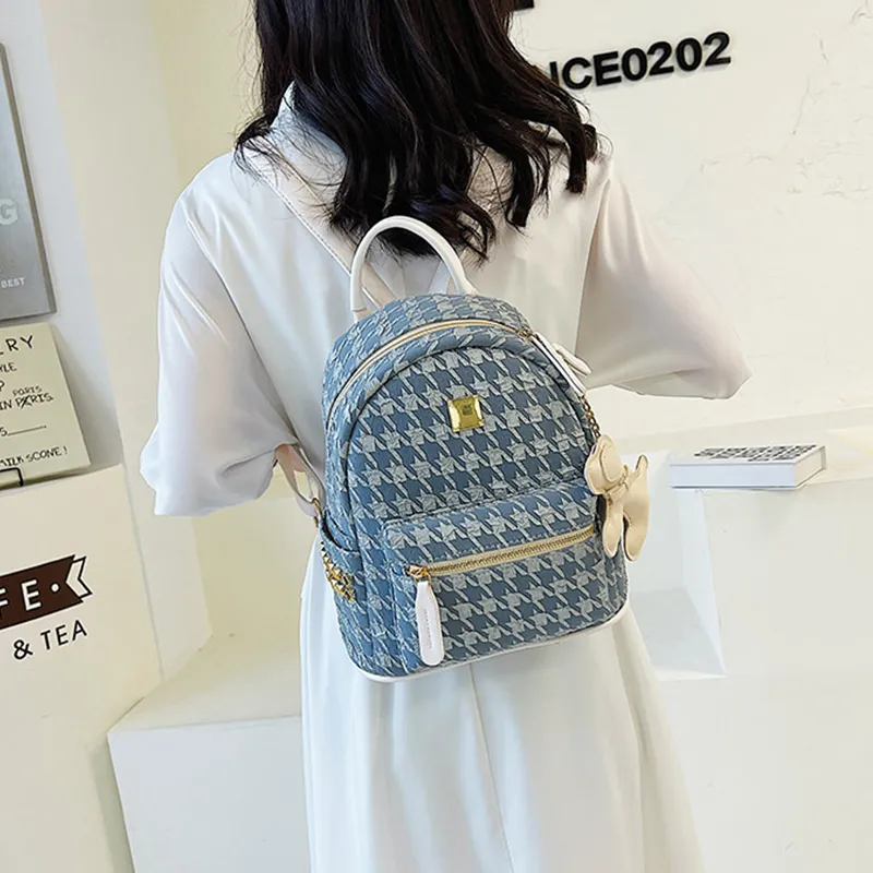 MARKANGARO Synthetic Leather Backpack Medium Size Women's Blue+Puppy Charm, Khaki+Puppy Charm/White+Charm/Black+Charm-19