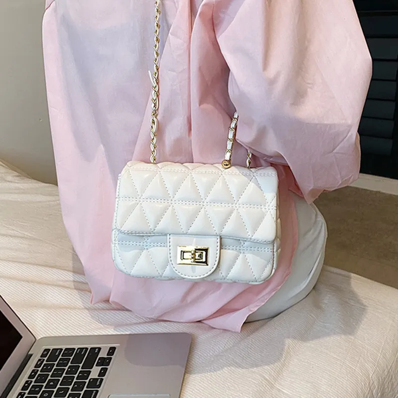 MARKANGARO PU Small Square Bag Shoulder Bag Crossbody Bag Regular Women's Black/Ecru/Pink-1