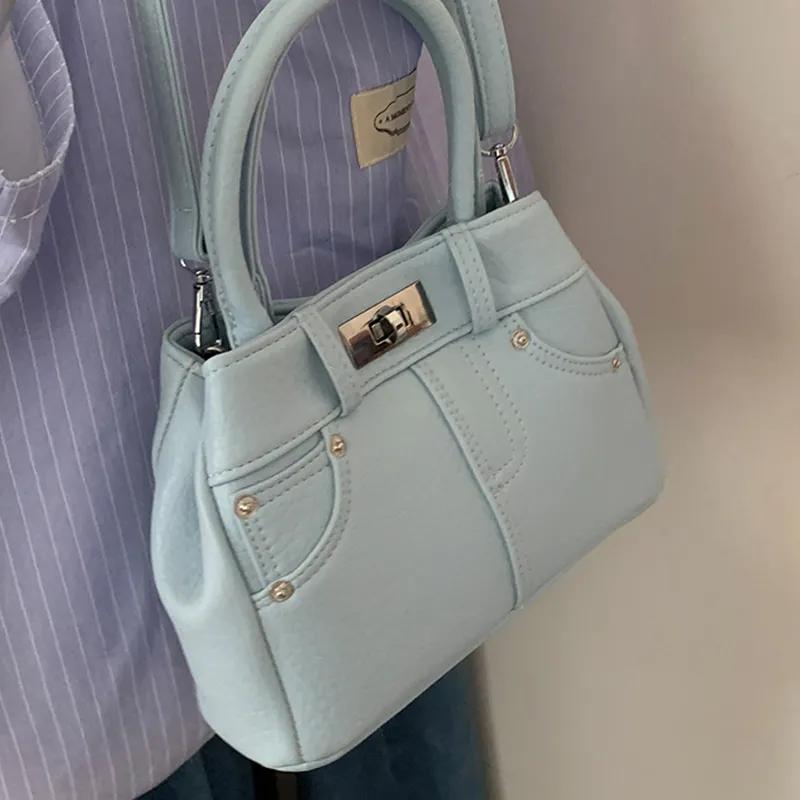 MARKANGARO PU Shoulder Bag Crossbody Bag Women's Black/White/Cheese Yellow/Glacier Blue-24