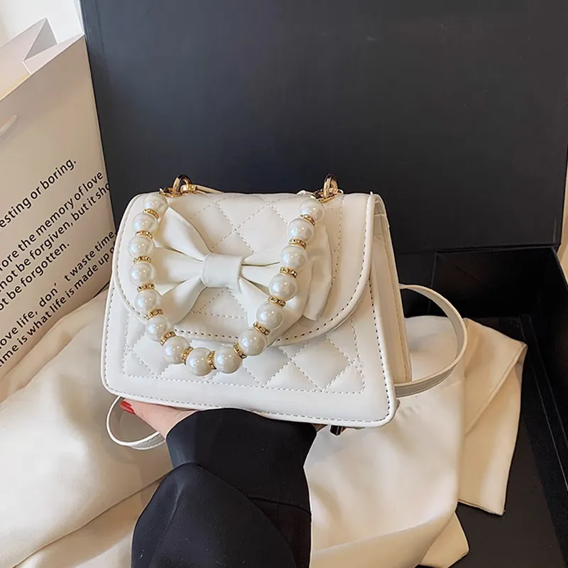 MARKANGARO PU Diamond Pattern Handbag Crossbody Bag Regular Women's White Pink Multicolor-7