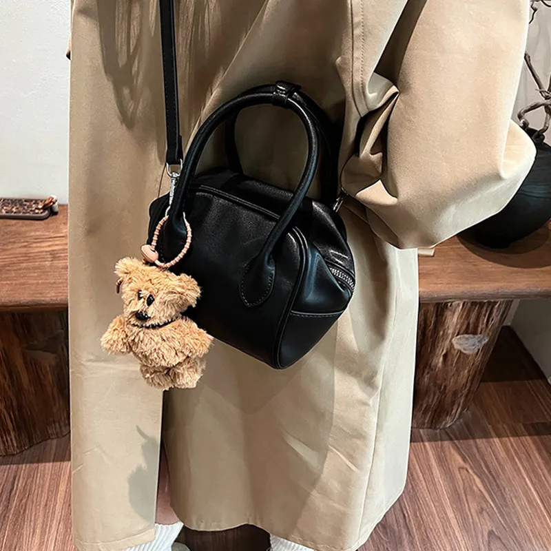 MARKANGARO Synthetic Leather Crossbody Bag Regular Women's Brown/Coffee/Black-19