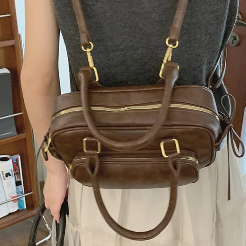 MARKANGARO Synthetic Leather Backpack Regular Women's Multicolor-15