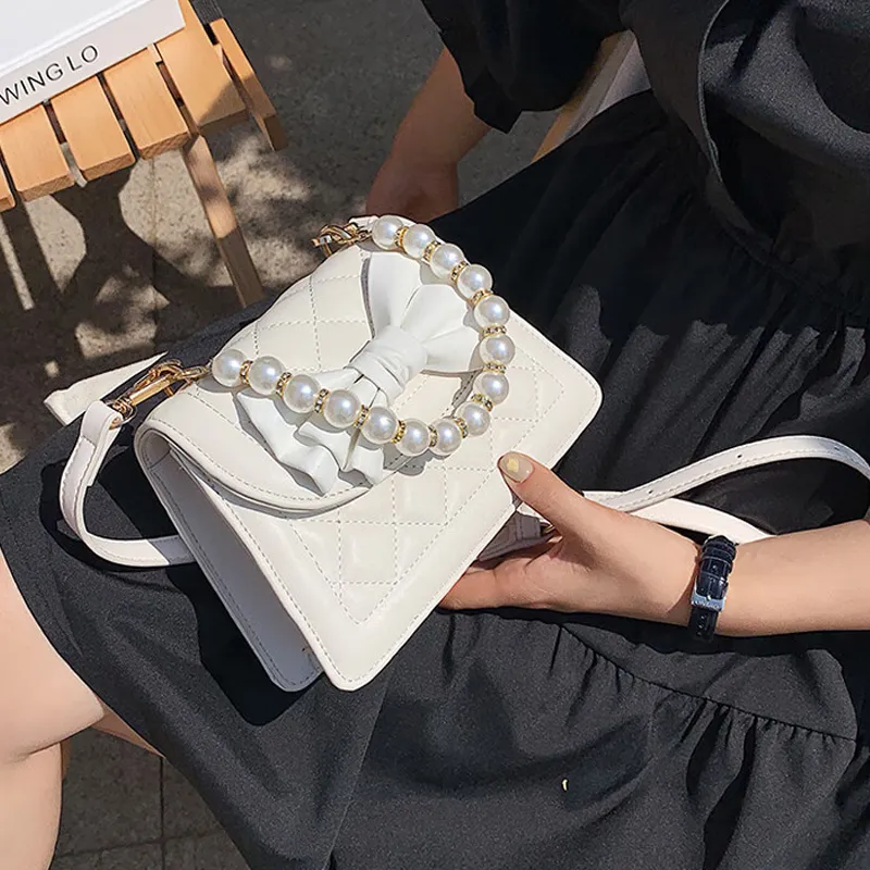 MARKANGARO PU Diamond Pattern Handbag Crossbody Bag Regular Women's White Pink Multicolor-6