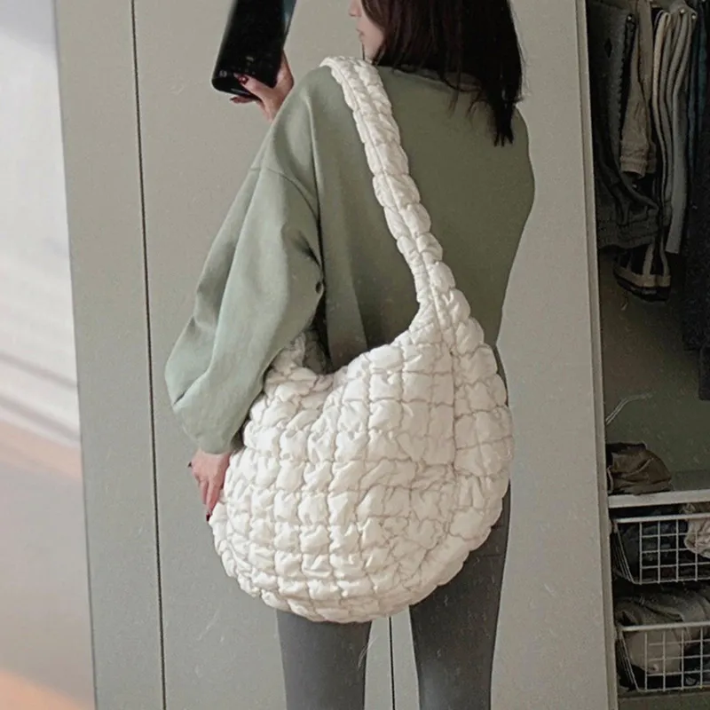 MARKANGARO Fabric Tote Large Size Women's White/Black-3