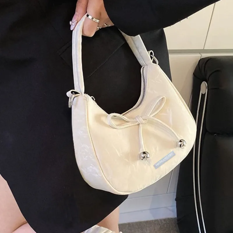 MARKANGARO Polyester Crossbody Handbag Women's White/Pink-3