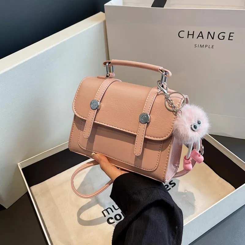 MARKANGARO PU Satchel Bag Handbag Women's Pink/White/Silver/Black-10