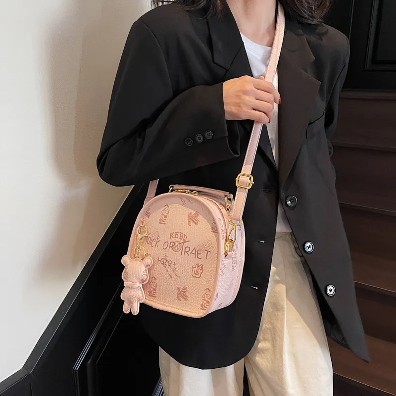 MARKANGARO PU Backpack Women's Brown/Pink-13