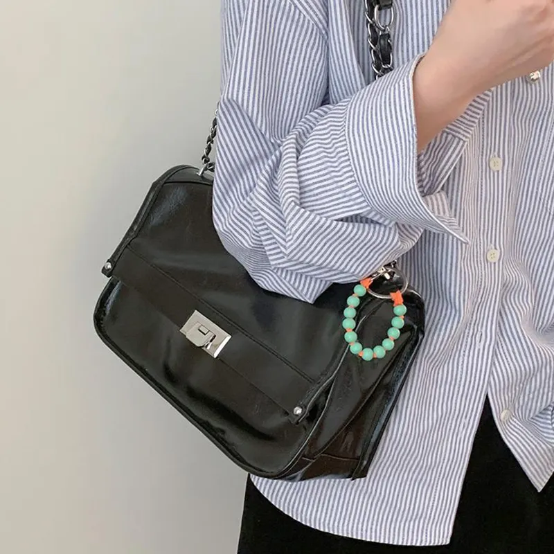 MARKANGARO PU Tote Medium Size Unisex Black/Coffee/Brown-3