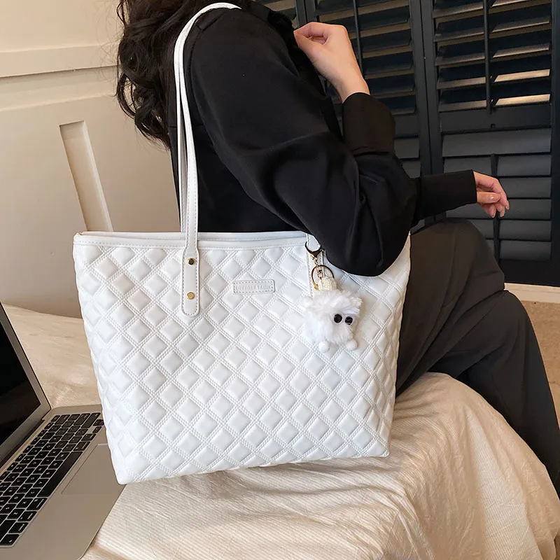 MARKANGARO PU Tote Women's Black White Pink-11