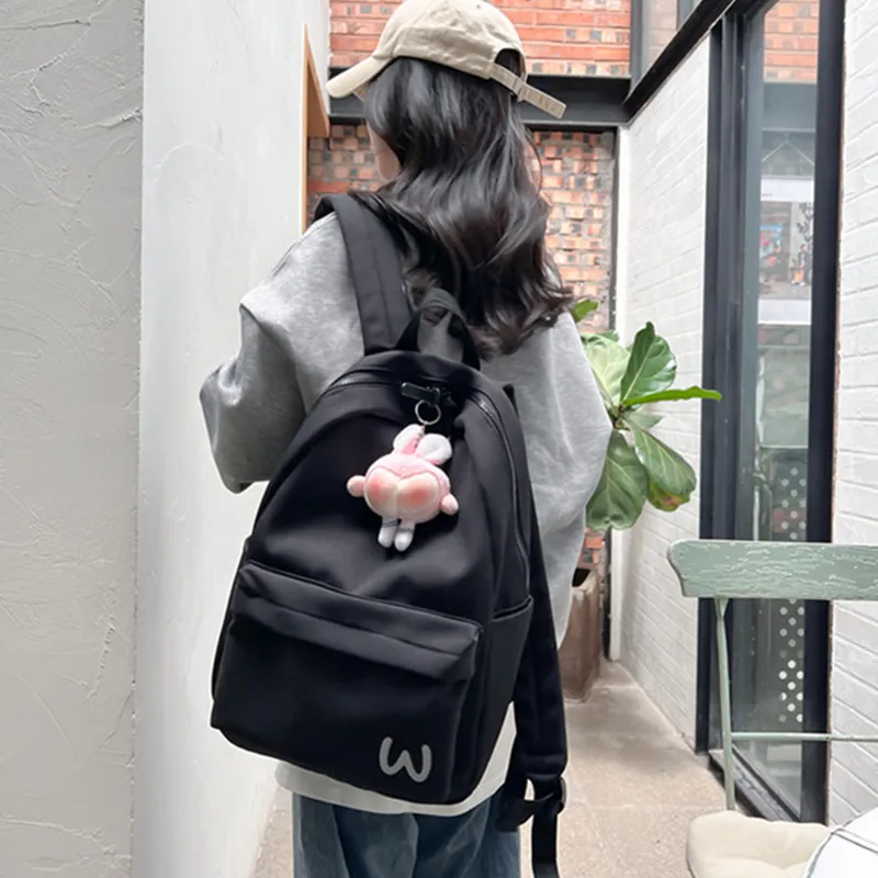 MARKANGARO Canvas Backpack Regular Unisex Yellow/Mint Green/Black-4