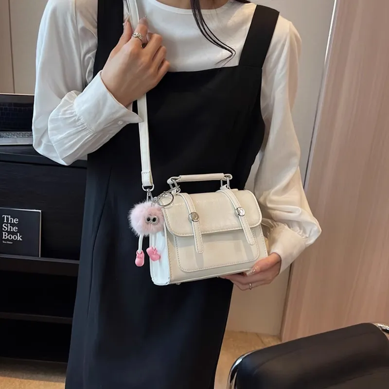 MARKANGARO PU Satchel Bag Handbag Women's Pink/White/Silver/Black-14