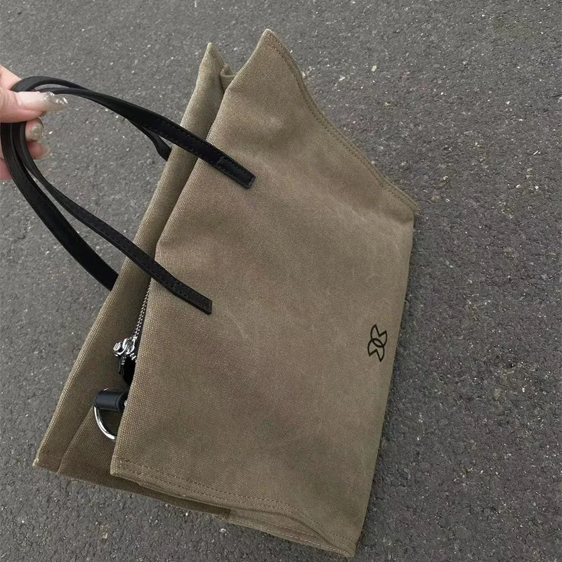 MARKANGARO Polyester Tote Bag Shoulder Bag Large Size Women's Black-3