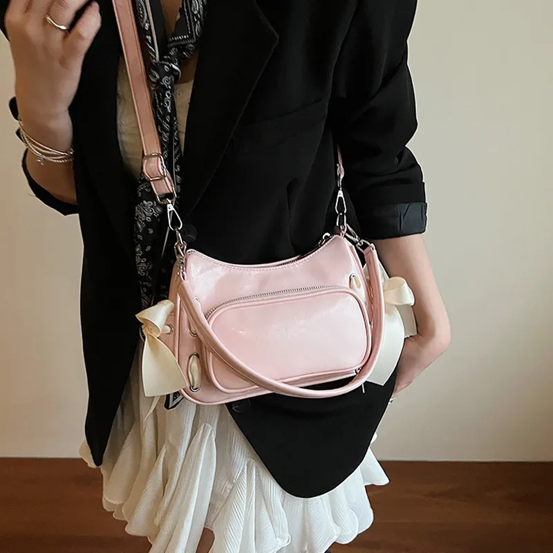 MARKANGARO PU Portable Underarm Shoulder Bag Women's Blue/Purple/Pink/Black/White-16