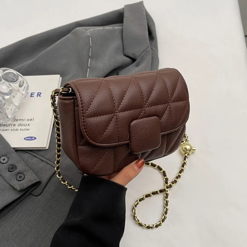 MARKANGARO PU Small Square Bag Shoulder Bag, Crossbody Bag Regular Women's Ecru/Black/Coffee-9