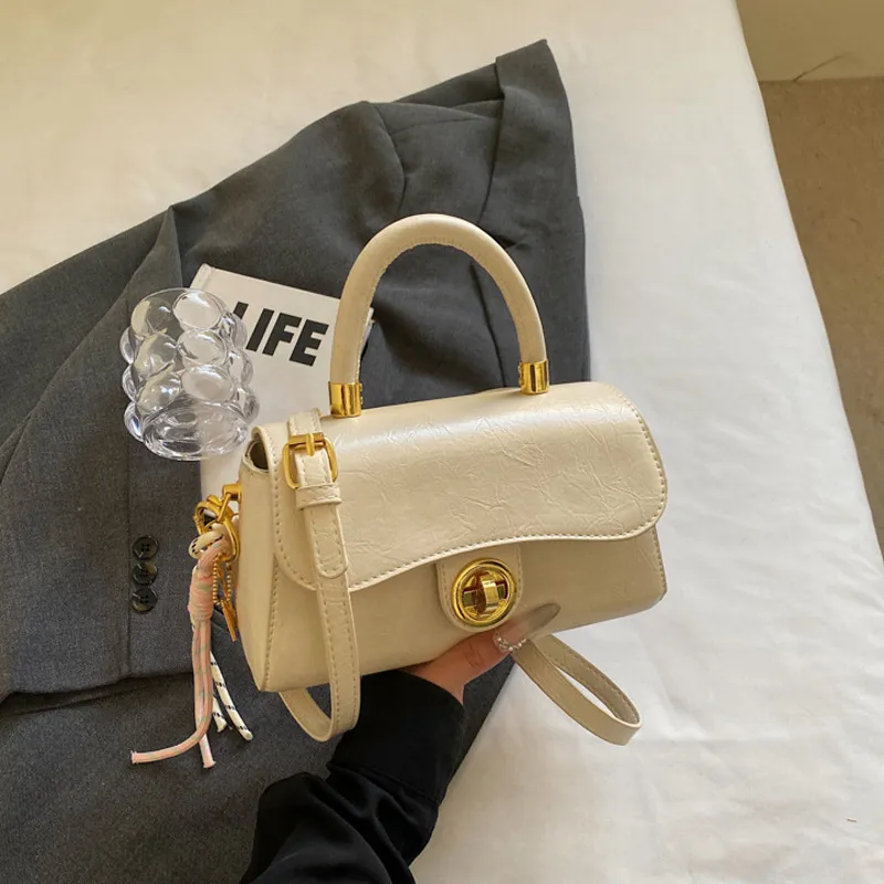 MARKANGARO Synthetic Leather Saddle Bag Regular Women's Glacier White/Night Sky/Peach Pink-15