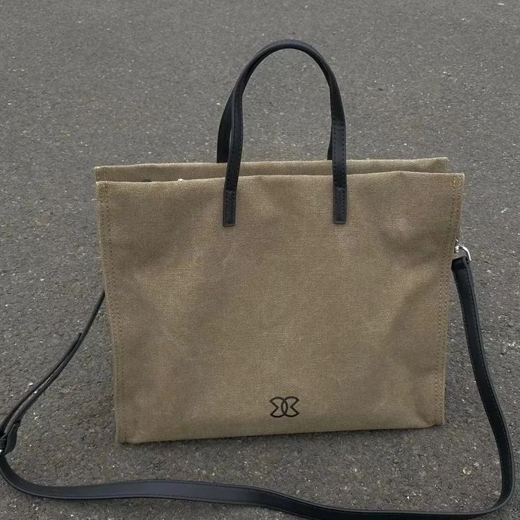 MARKANGARO Polyester Tote Bag Shoulder Bag Large Size Women's Black-1