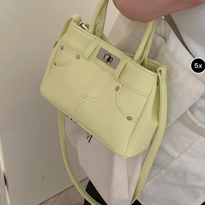 MARKANGARO PU Shoulder Bag Crossbody Bag Women's Black/White/Cheese Yellow/Glacier Blue-5
