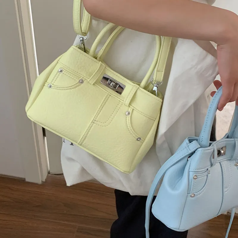 MARKANGARO PU Shoulder Bag Crossbody Bag Women's Black/White/Cheese Yellow/Glacier Blue-6