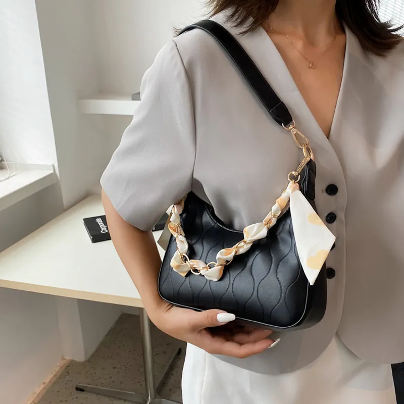 MARKANGARO PU Small Square Bag, Crossbody Bag, Shoulder Bag Regular Women's Black/Ecru-3