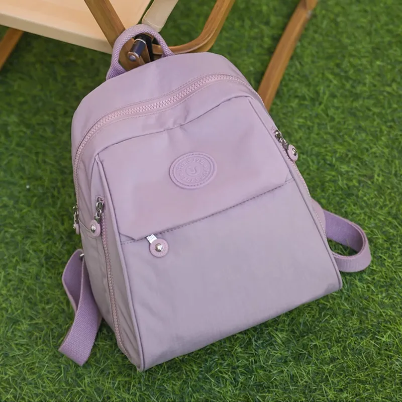 MARKANGARO Fabric Backpack Regular Women's Purple/Black/Watermelon Red/Yellow/Sapphire Blue-3