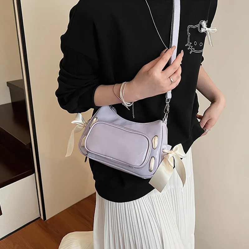 MARKANGARO PU Portable Underarm Shoulder Bag Women's Blue/Purple/Pink/Black/White-10