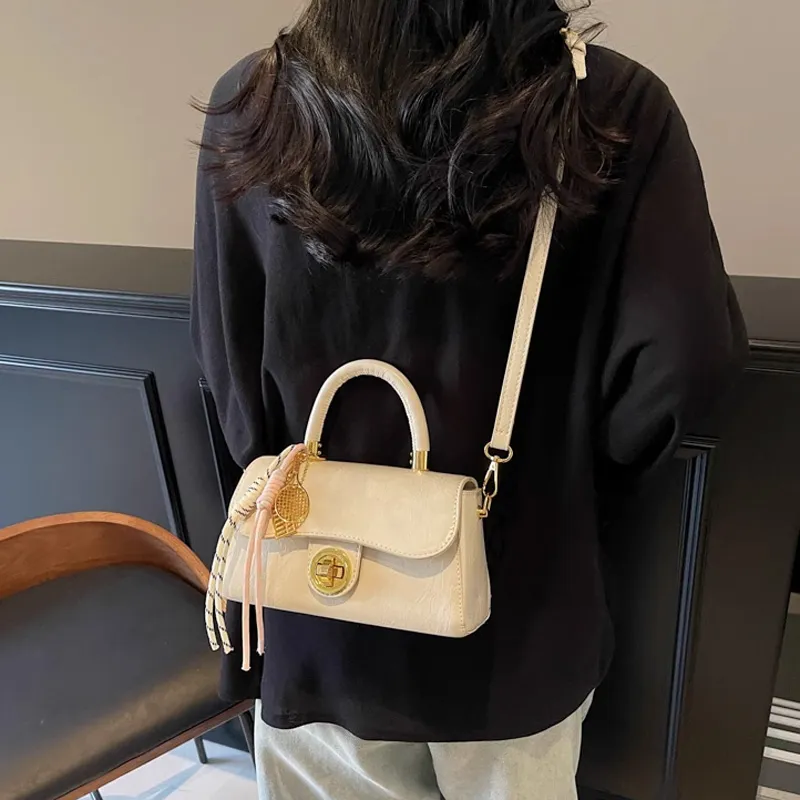 MARKANGARO Synthetic Leather Saddle Bag Regular Women's Glacier White/Night Sky/Peach Pink-12