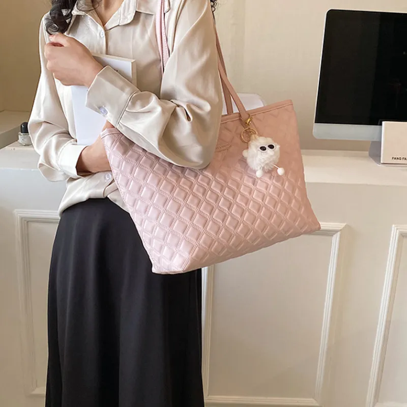 MARKANGARO PU Tote Women's Black White Pink-16