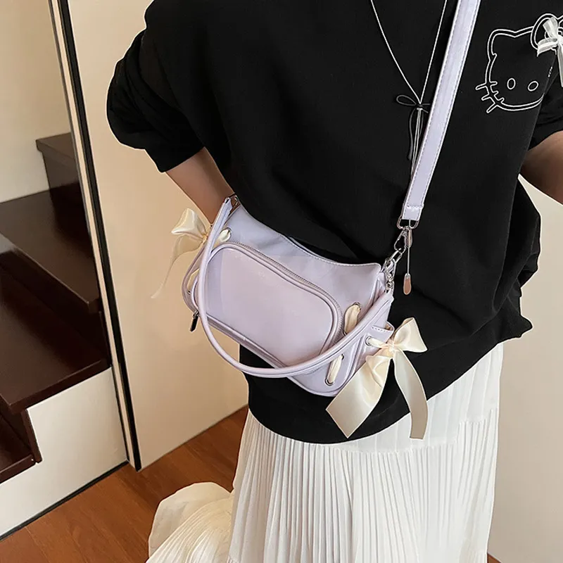 MARKANGARO PU Portable Underarm Shoulder Bag Women's Blue/Purple/Pink/Black/White-11