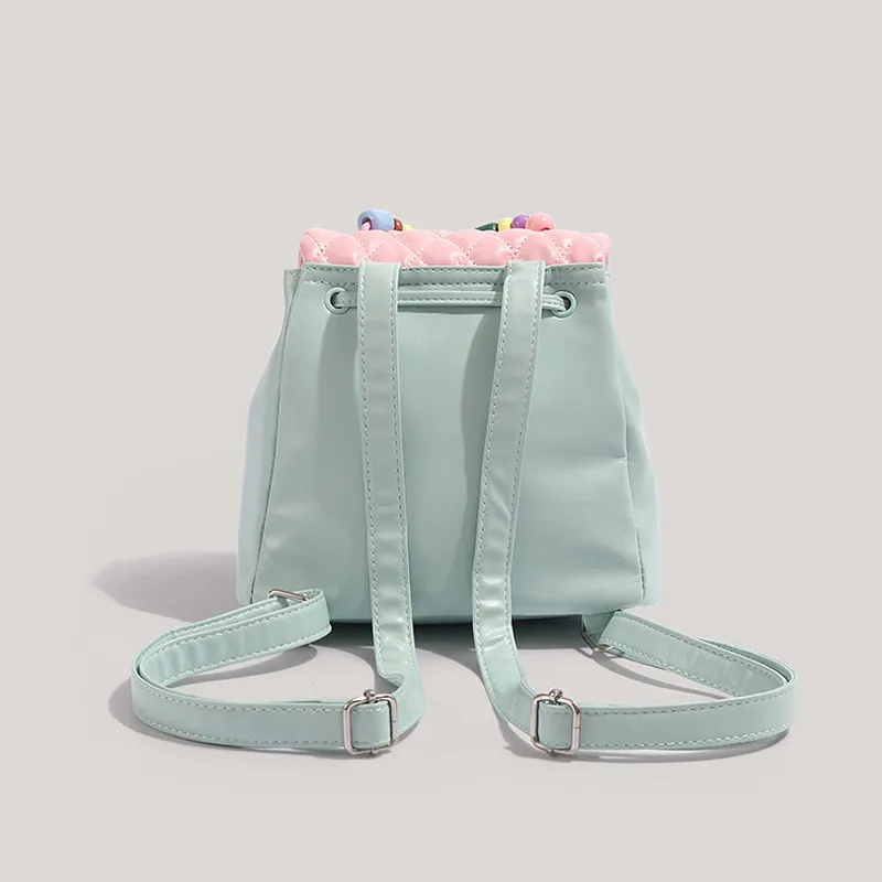 MARKANGARO PU Backpack Women's Pink Green Multicolor-5
