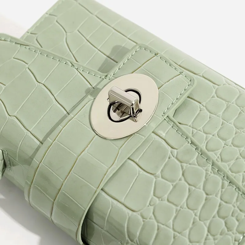 MARKANGARO PU Crossbody Bag, Handbag Women's Black/matcha Green-10