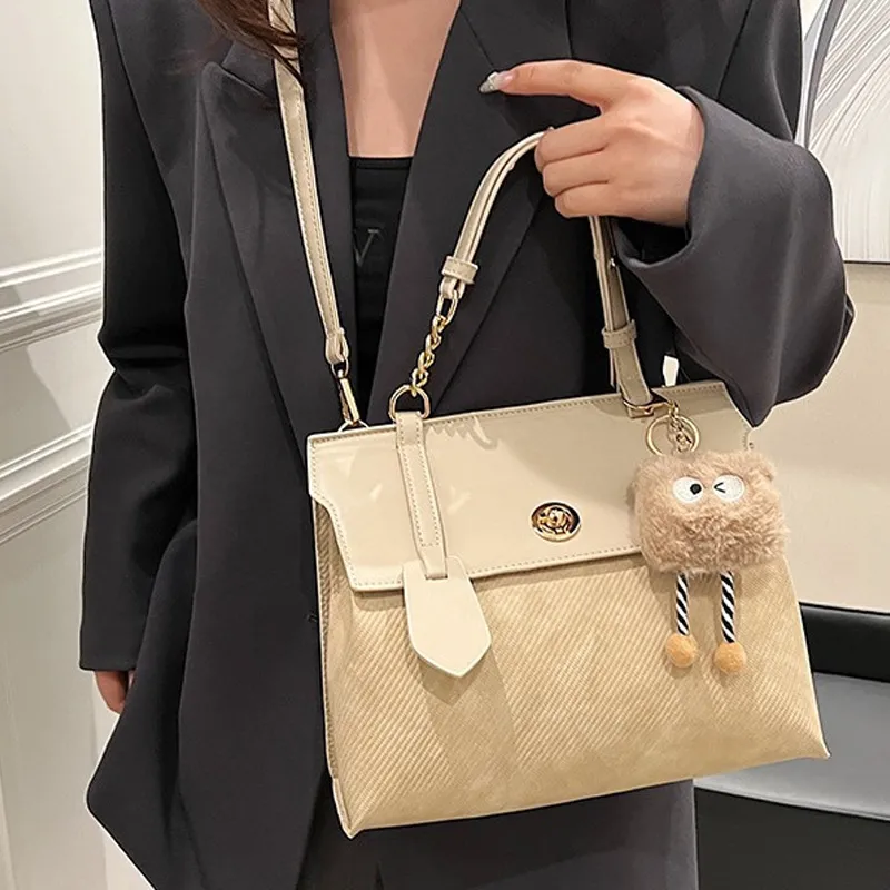 MARKANGARO PU With Polyester Backpack Women's Coconut Milk White-4