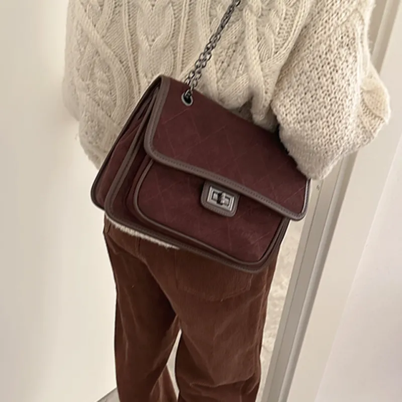 MARKANGARO PU Small Square Bag, Handbag, Shoulder Bag, Crossbody Bag Medium Size Women's Black/Brown/Coffee-6