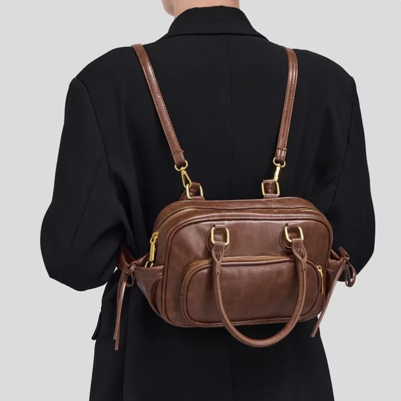 MARKANGARO Synthetic Leather Backpack Regular Women's Multicolor-8