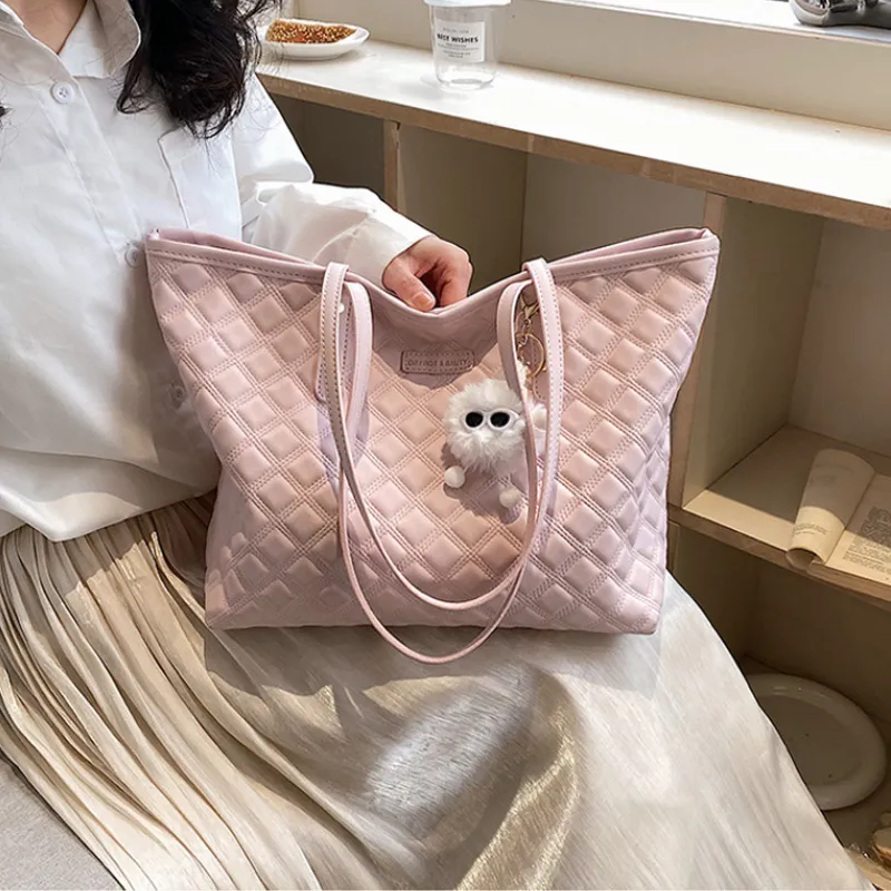 MARKANGARO PU Tote Women's Black White Pink-15