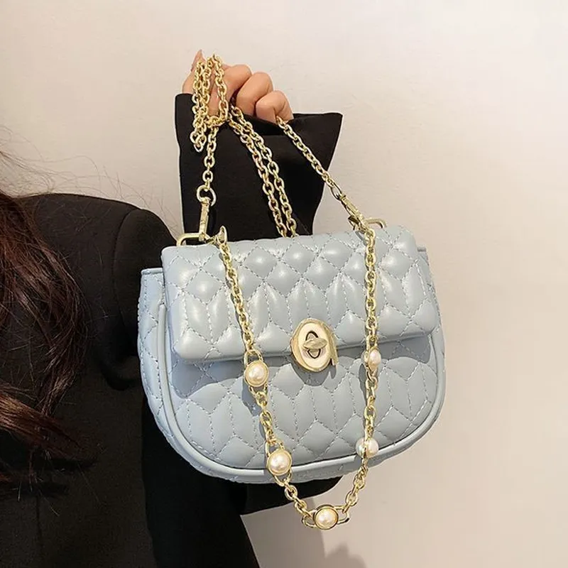 MARKANGARO PU Shoulder Bag, Crossbody Bag, Small Square Bag Regular Women's Haze Blue \ Mint Green-4