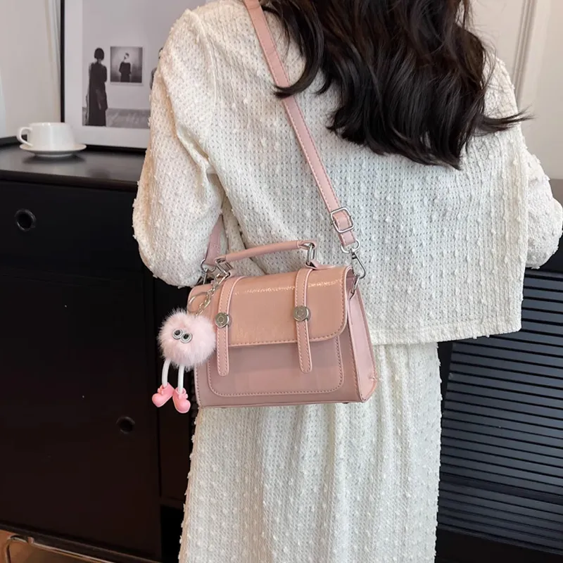 MARKANGARO PU Satchel Bag Handbag Women's Pink/White/Silver/Black-9