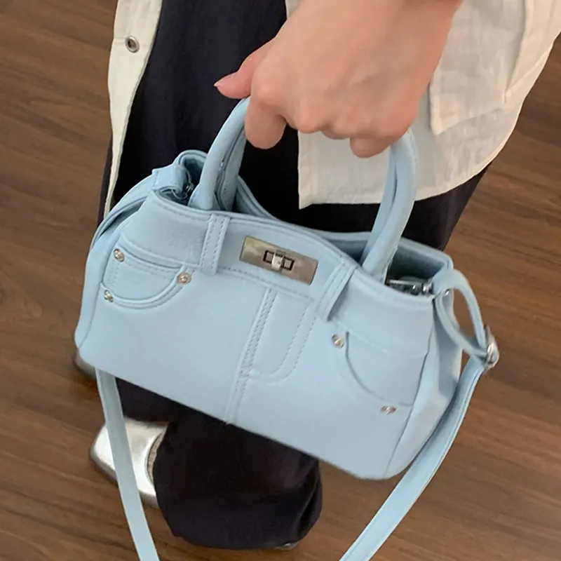 MARKANGARO PU Shoulder Bag Crossbody Bag Women's Black/White/Cheese Yellow/Glacier Blue-23