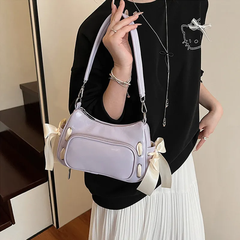MARKANGARO PU Portable Underarm Shoulder Bag Women's Blue/Purple/Pink/Black/White-12