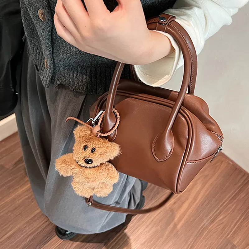 MARKANGARO Synthetic Leather Crossbody Bag Regular Women's Brown/Coffee/Black-2