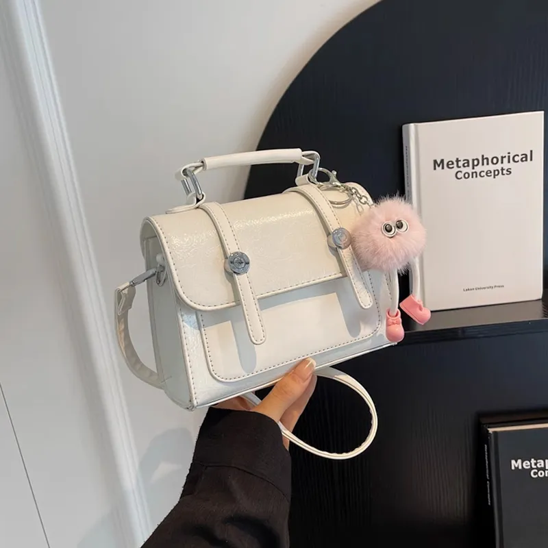 MARKANGARO PU Satchel Bag Handbag Women's Pink/White/Silver/Black-16