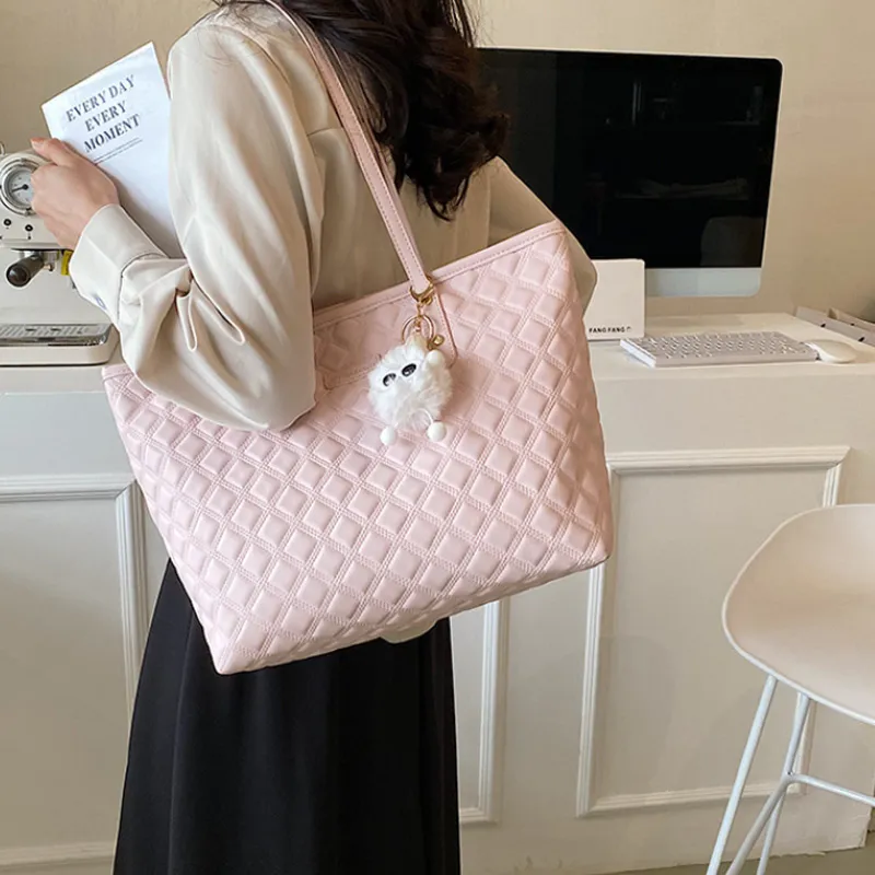 MARKANGARO PU Tote Women's Black White Pink-17
