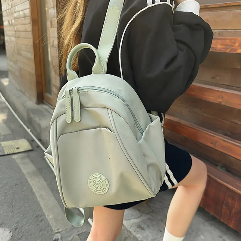 MARKANGARO Fabric Backpack Women's White/Black/Blue/Khaki/Green-19
