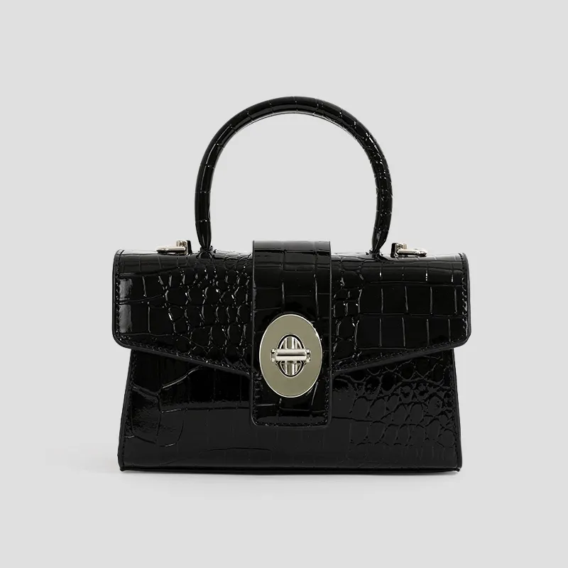 MARKANGARO PU Crossbody Bag, Handbag Women's Black/matcha Green-4