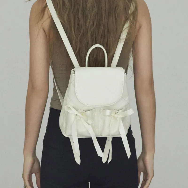 MARKANGARO PU Backpack Regular Women's Pink/White-13