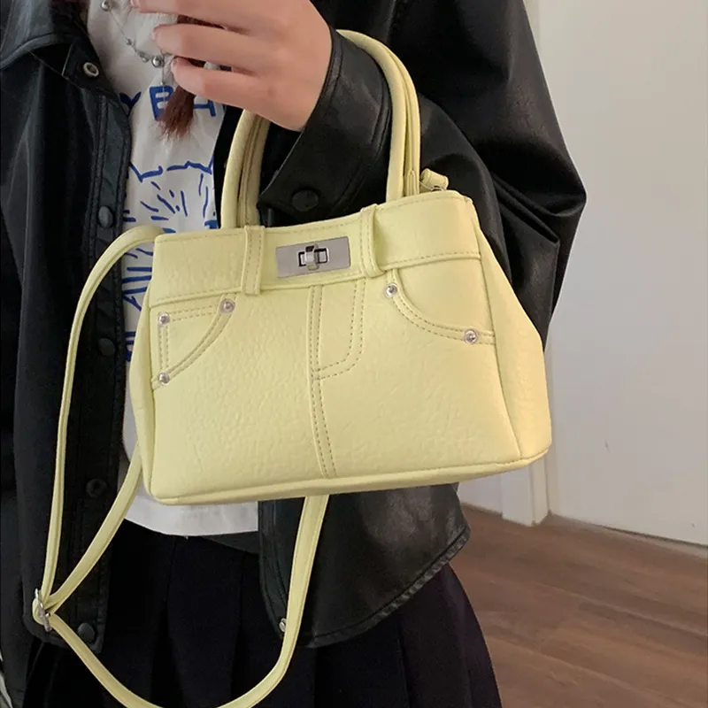 MARKANGARO PU Shoulder Bag Crossbody Bag Women's Black/White/Cheese Yellow/Glacier Blue-9