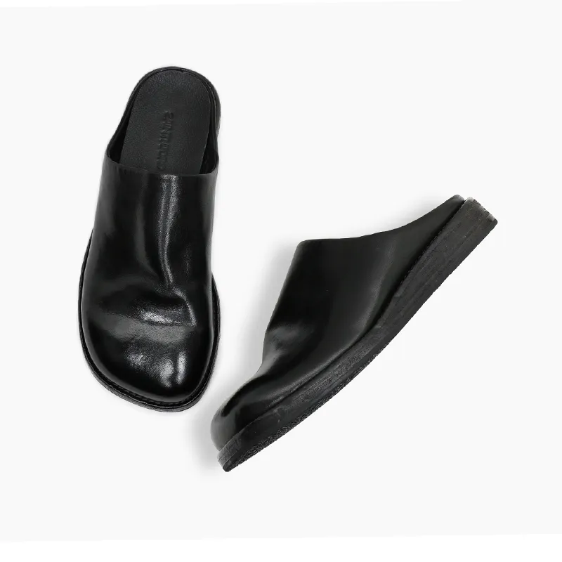 SAINTNJORD Slip Resistant Closed Toe Slippers Men's Black-3